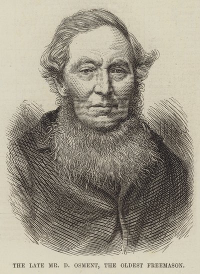 Afdøde hr. D Osment, den ældste frimurer af English School